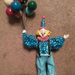 Vintage Paper Mache Mexican Folk Art Clown Hanging